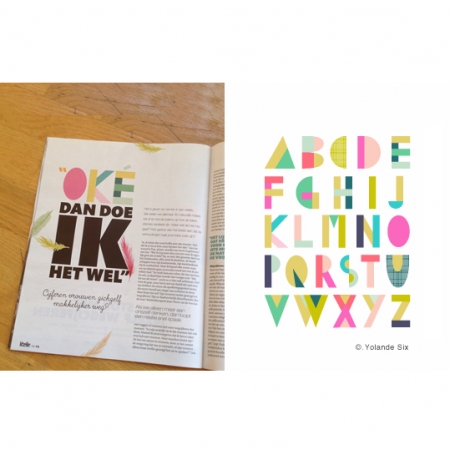 Alphabet pour le magazine Hollandais Libelle, 2015