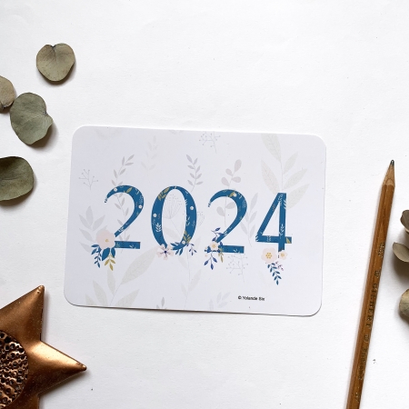 Carte de voeux, 2024 , papeterie Mademoiselleyo
