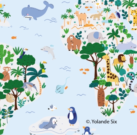 Atlas des animaux, détail Brésil, Afrique