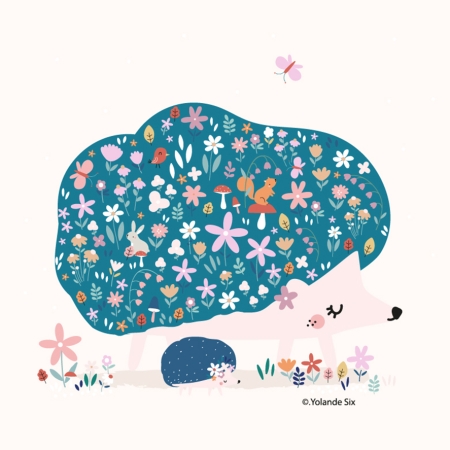 Forest friends, illustration et motif coordonné